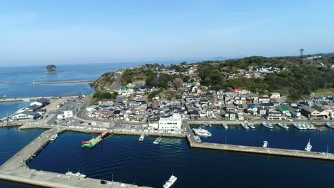 landscape of yobuko town in japan