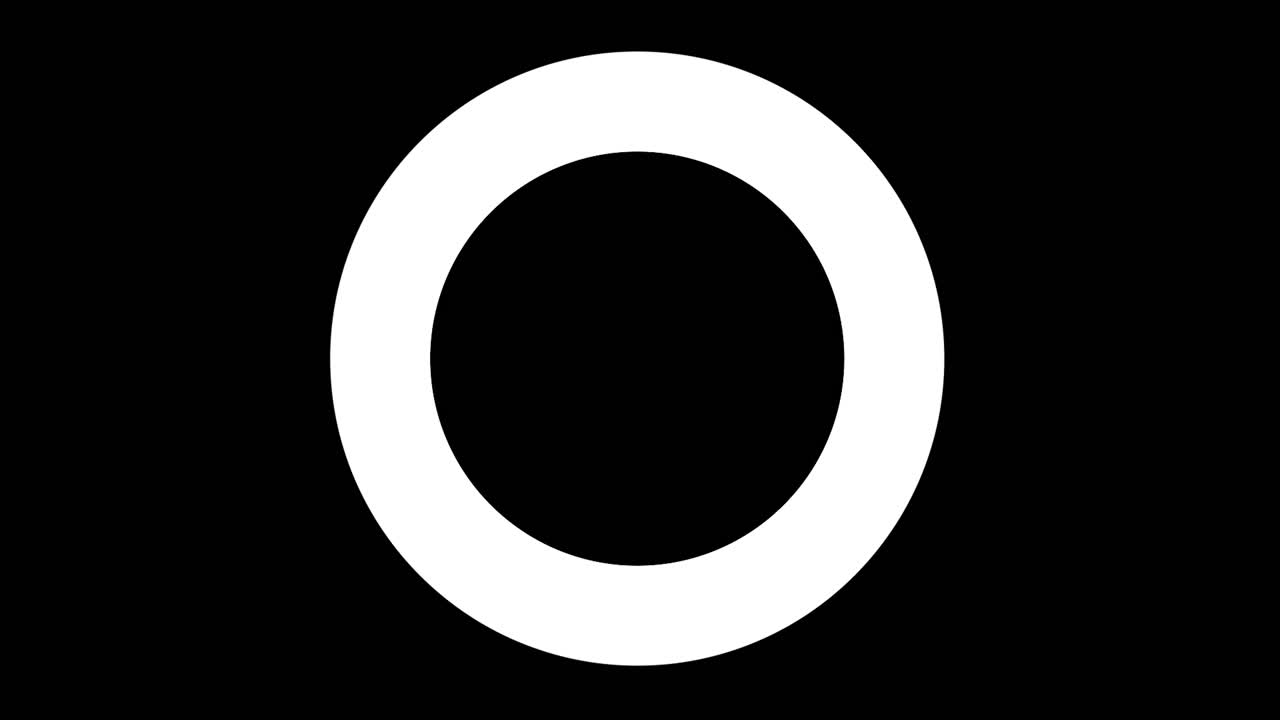 White Circle on Black Background