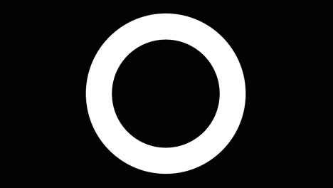 white circle on black background