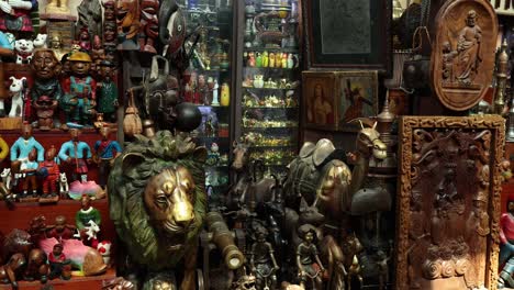 visitors browse a vibrant antique souvenir shop