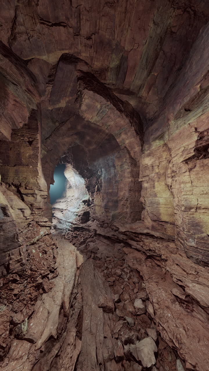 explorando un túnel oscuro de la cueva