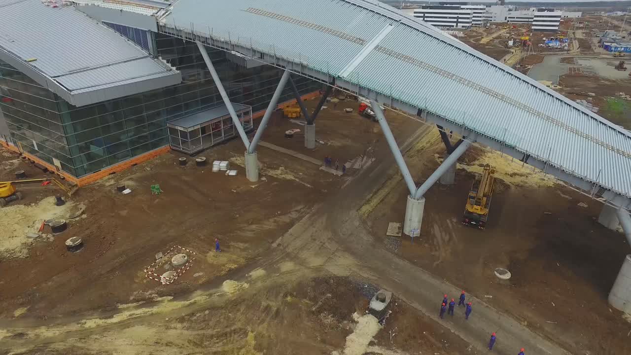vista aérea del sitio de construcción del aeropuerto