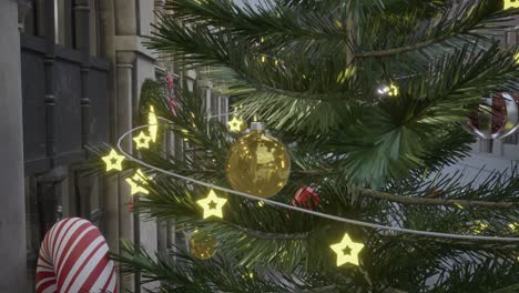 árbol de navidad en una ciudad europea
