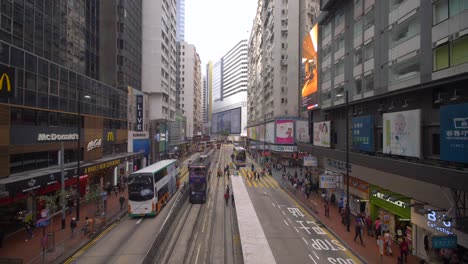 reveal shot of hong kong street