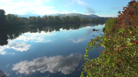 A-quaint-rural-scene-beside-a-lake-or-river-in-New-England-2