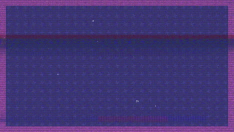 animation of glitch interference over pink and black background