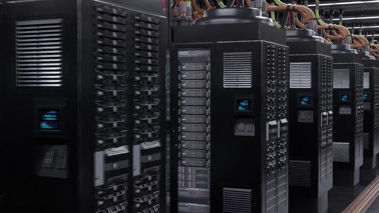 Modern Data Network Center Servers
