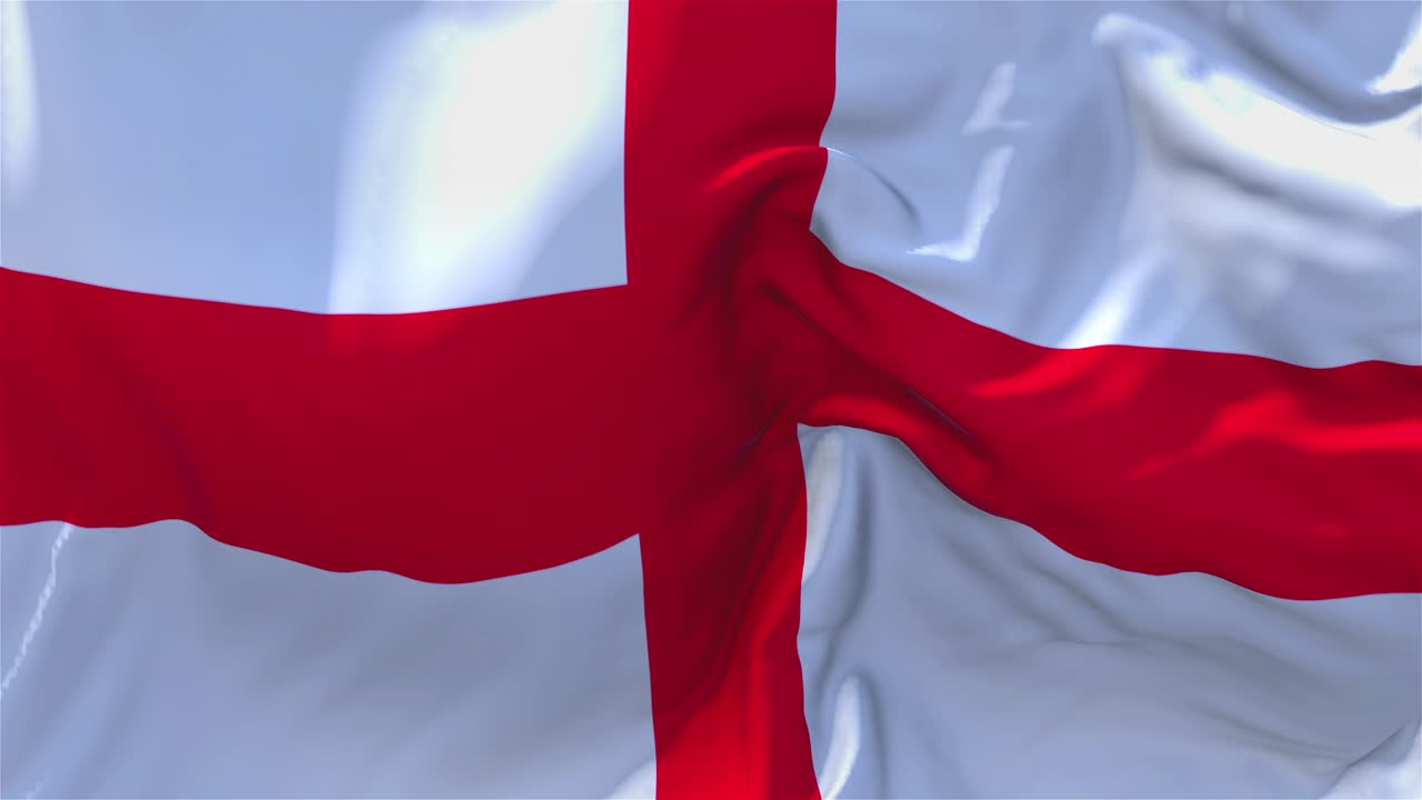 113 bandera de inglaterra ondeando en el viento animación en cámara lenta 4k textura de tela realista bandera suave