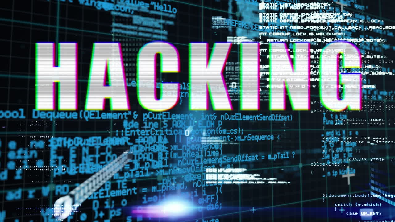 hacking texto blanco con fondo de codificación