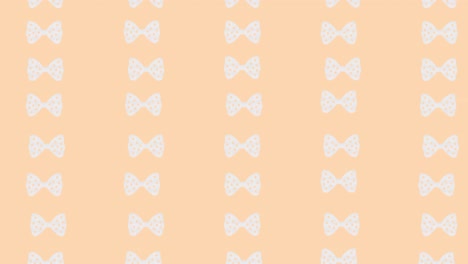 animation of bow ties floating over yellow background