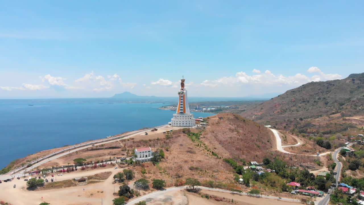 필리핀 바간타스 에 있는 몬테마리아 사원 의 공중 사진