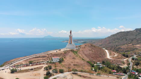 Aerial-of-Montemaria-Shrine-in-Batangas,-Philippines