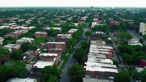 slow aerial above a dangerous place with high crime rate