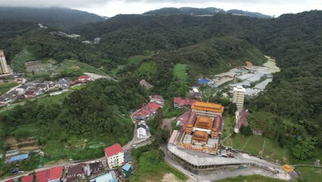 general landscape view of the brinchang district within the cameron highlands area of malaysia