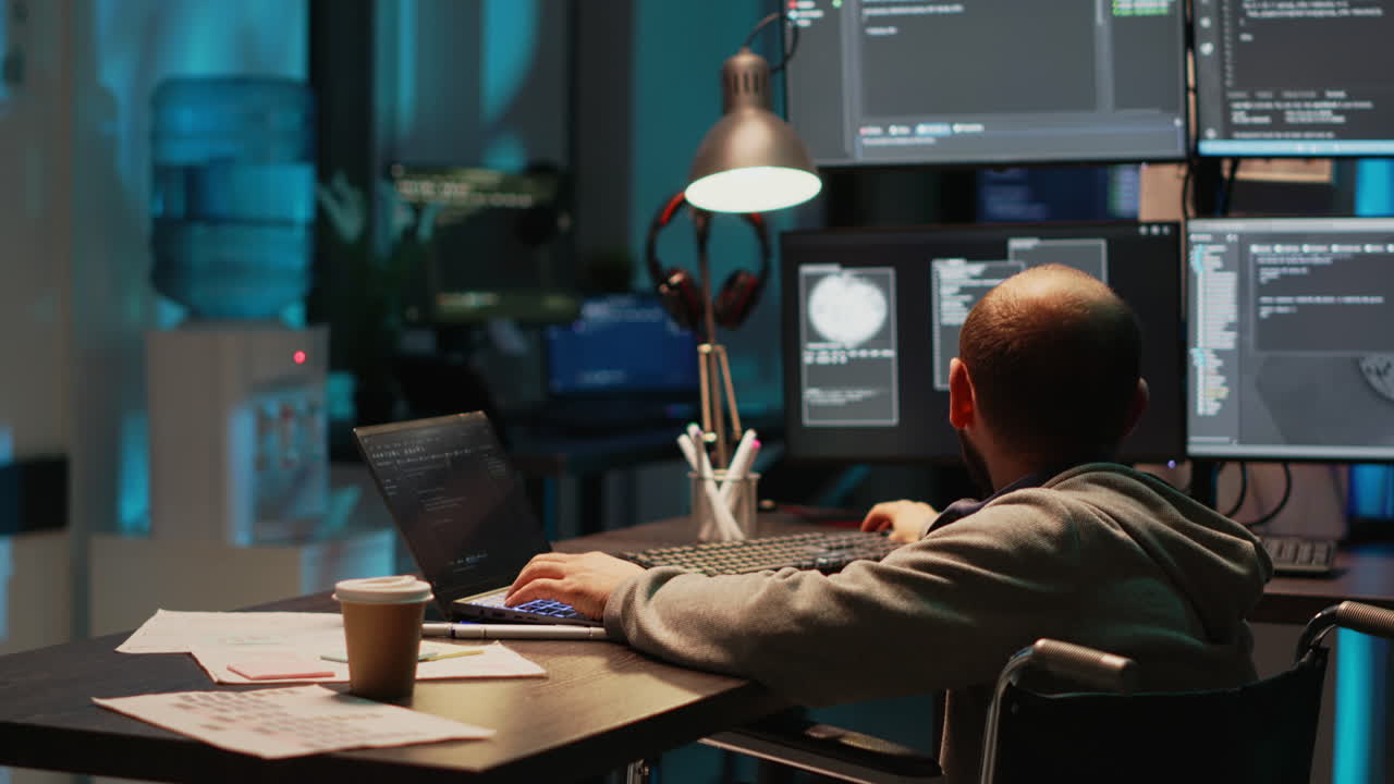 Person in Wheelchair Working on Computer