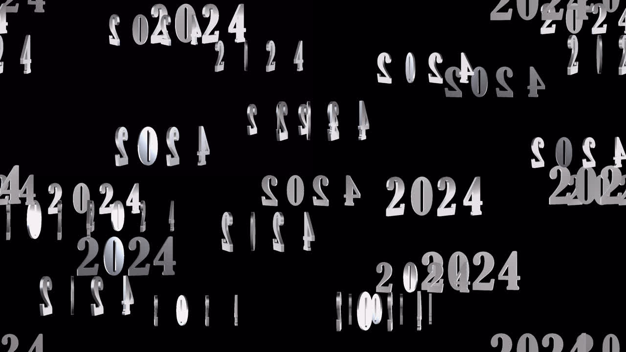 azulejos de bucle de año nuevo 2024 con alfa