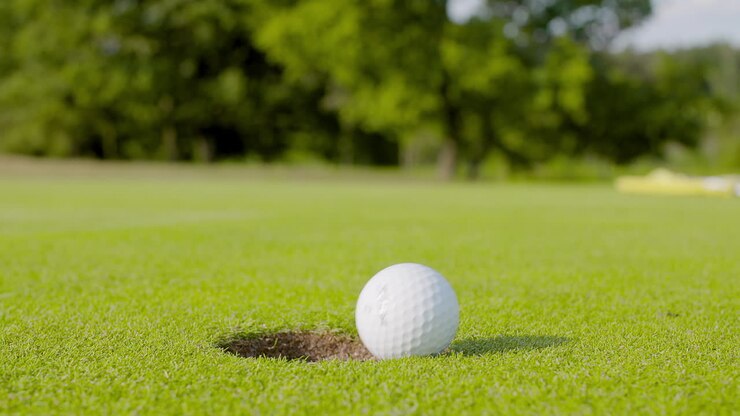 Golf Ball Falling into Hole