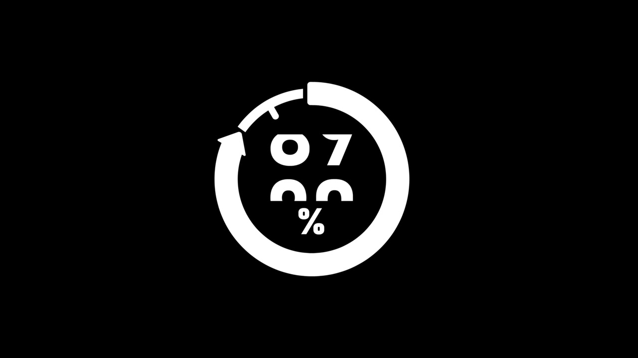 100% loading circle animation (4K)