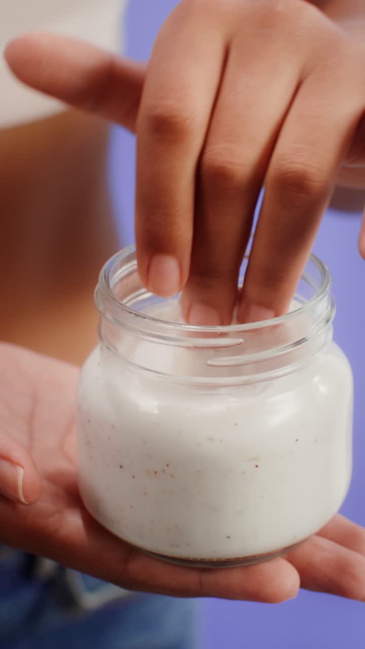 Skincare cream in jar