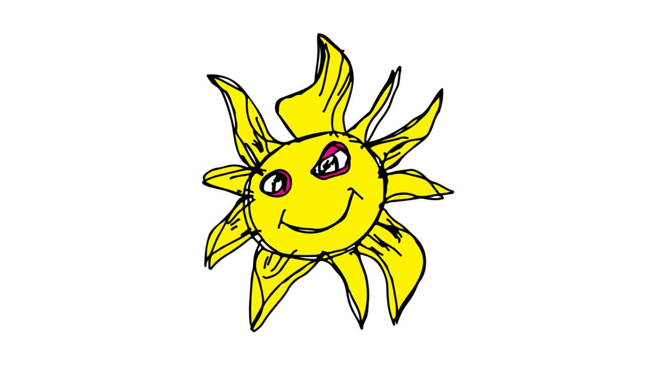 niños dibujando un fondo blanco con el tema del sol