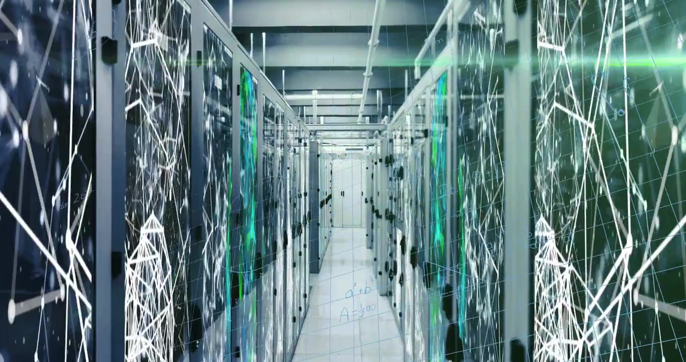 Animation of data processing over computer servers