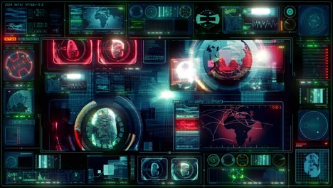 tecnología de interfaz de computadora hud datos digital gui pantalla - bucle