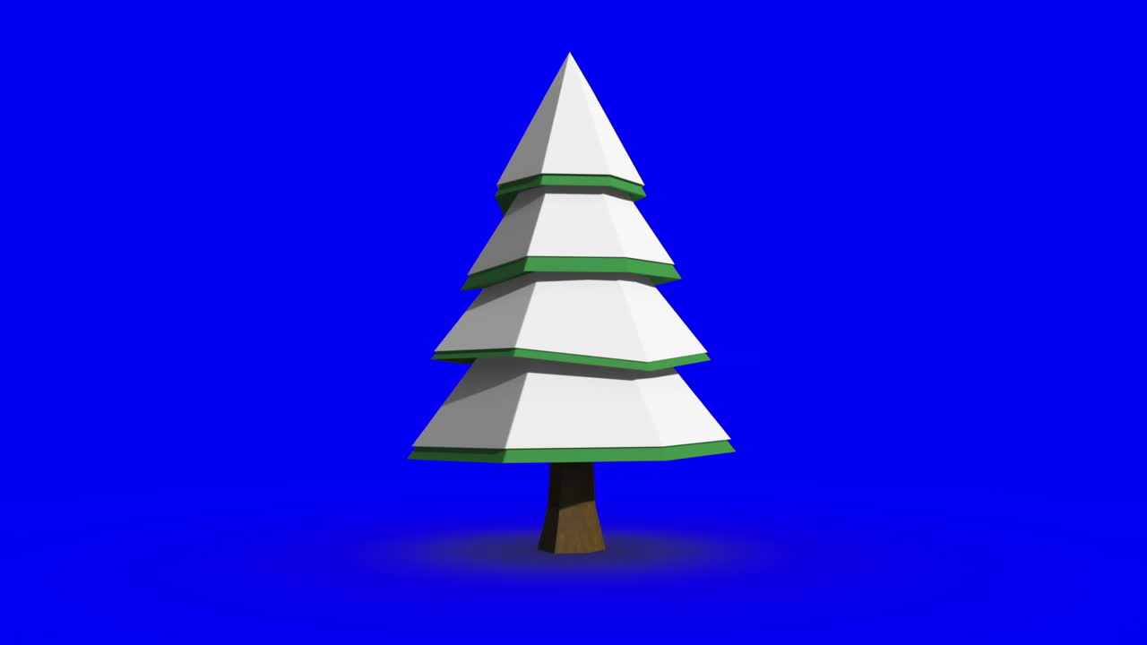 Fir tree revolving against copy space background
