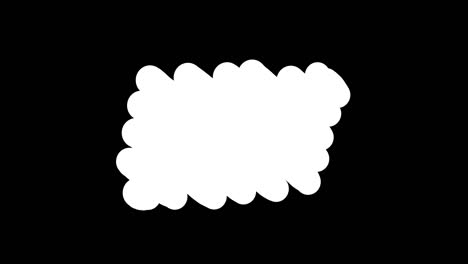 set of animated paint brush strokes - text template, isolated on black. hand-drawn loop 4k video on transparent background, alpha channel.