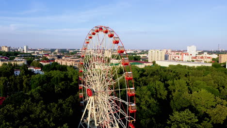 aerial view of ferris wheel