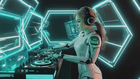 robot dj mixing electronic music