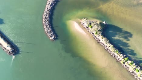 jetty and waterway at brunswick heads, australia