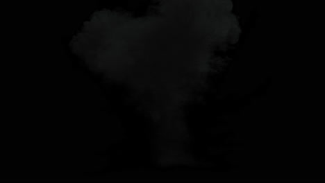 efecto de explosión y humo