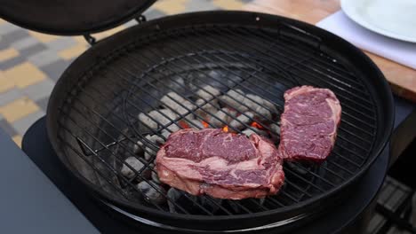 grilling rib eye steaks