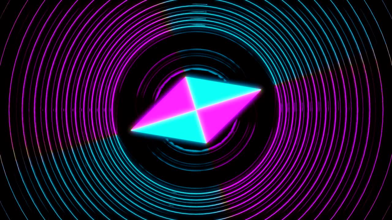 formas geométricas retro de neón