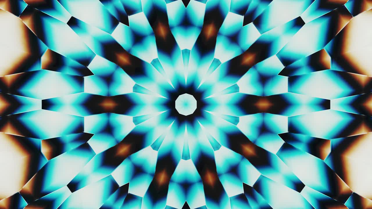 kaleidoscopio en movimiento. gráficos en movimiento de 4k