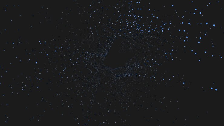 Stunning night sky white constellation dots on black background