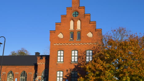 Tilt-up-shot-Air-Defence-Regiment,-Kviberg-Military-Barracks-in-Gothenburg---Sweden