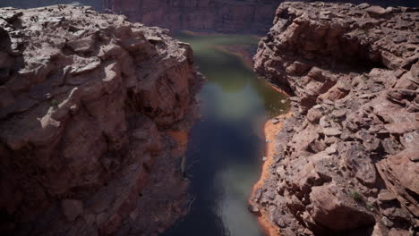 a canyon with a river flowing through it