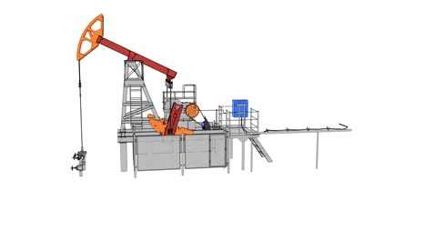 animated appearance of a working oil pumping machine
