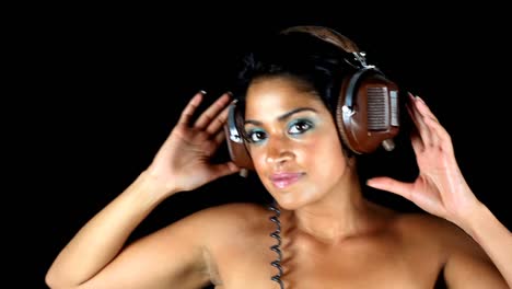 lady wearing headphones 11