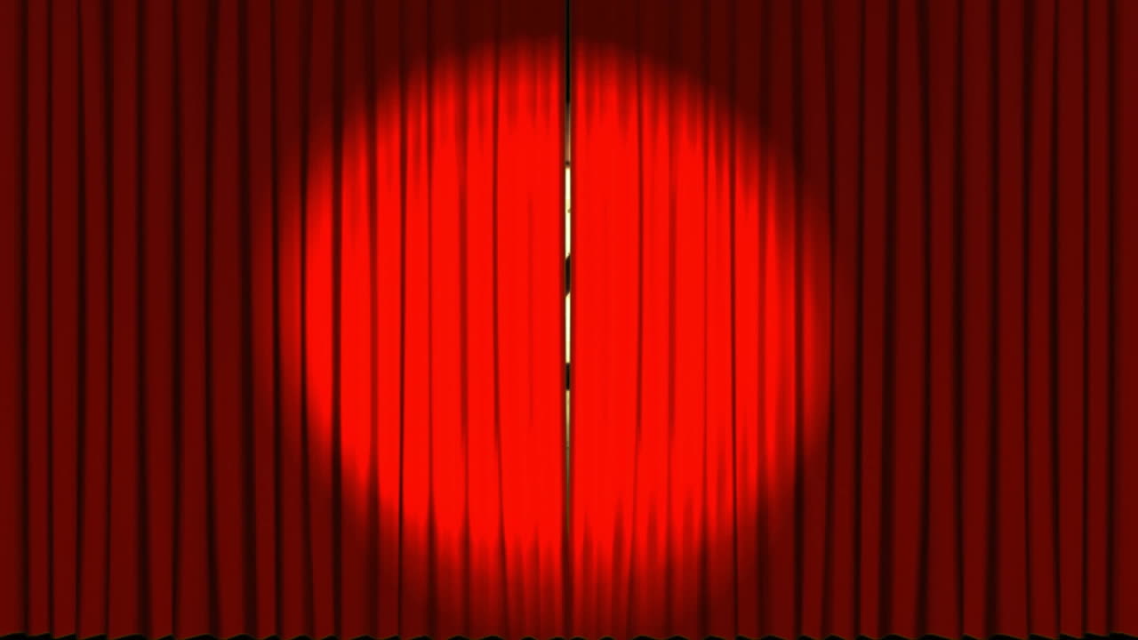 영화 카운트다운과 함께 극장 무대