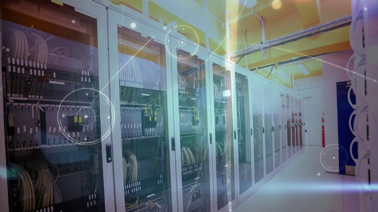 Animation of network of connections over computer servers