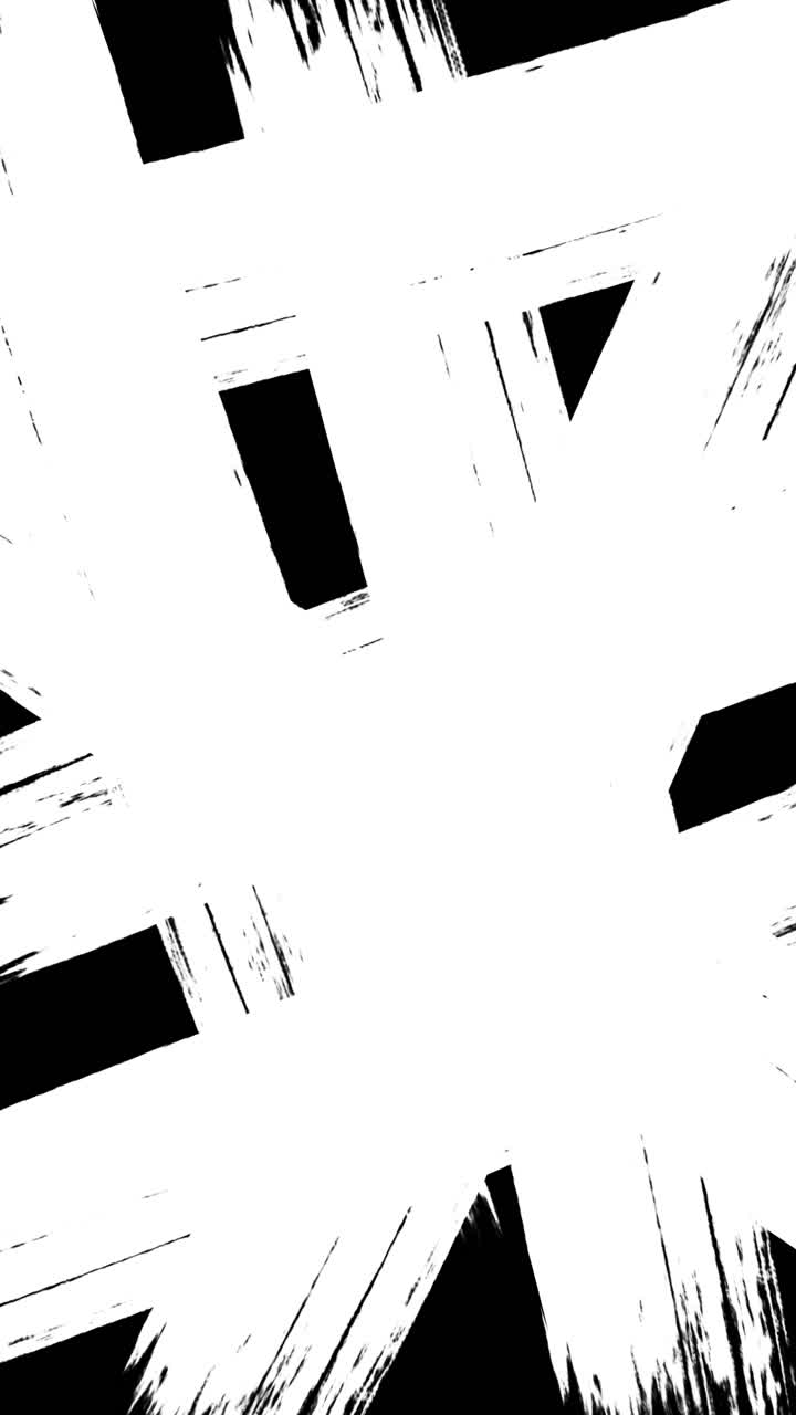 Transizioni dinamiche di pennellate in bianco e nero