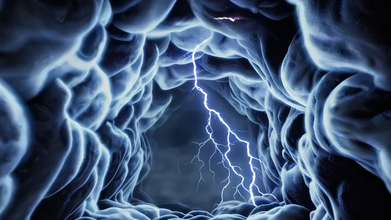 Abstract Tunnel with Lightning