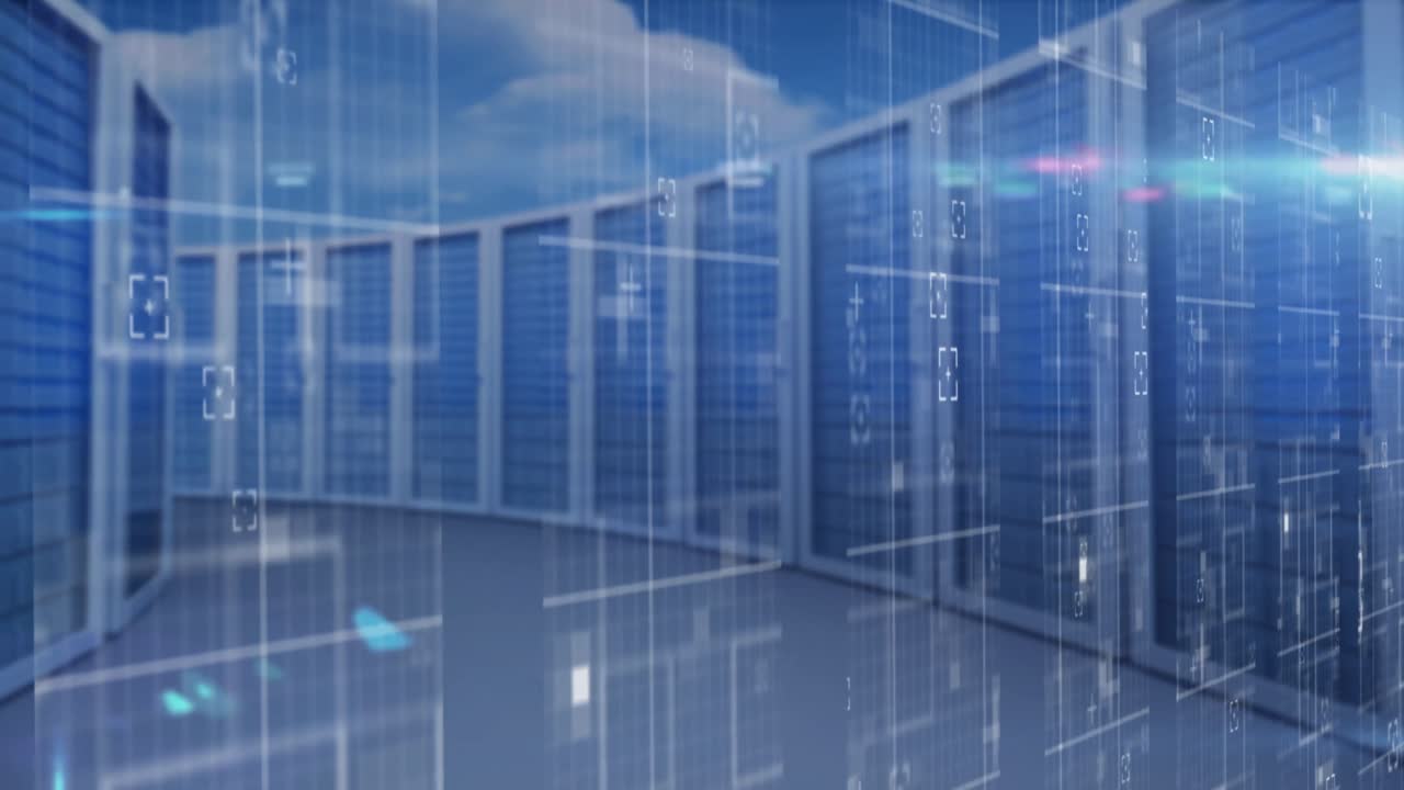 Animation of data processing over computer servers