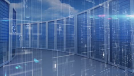 animation of data processing over computer servers