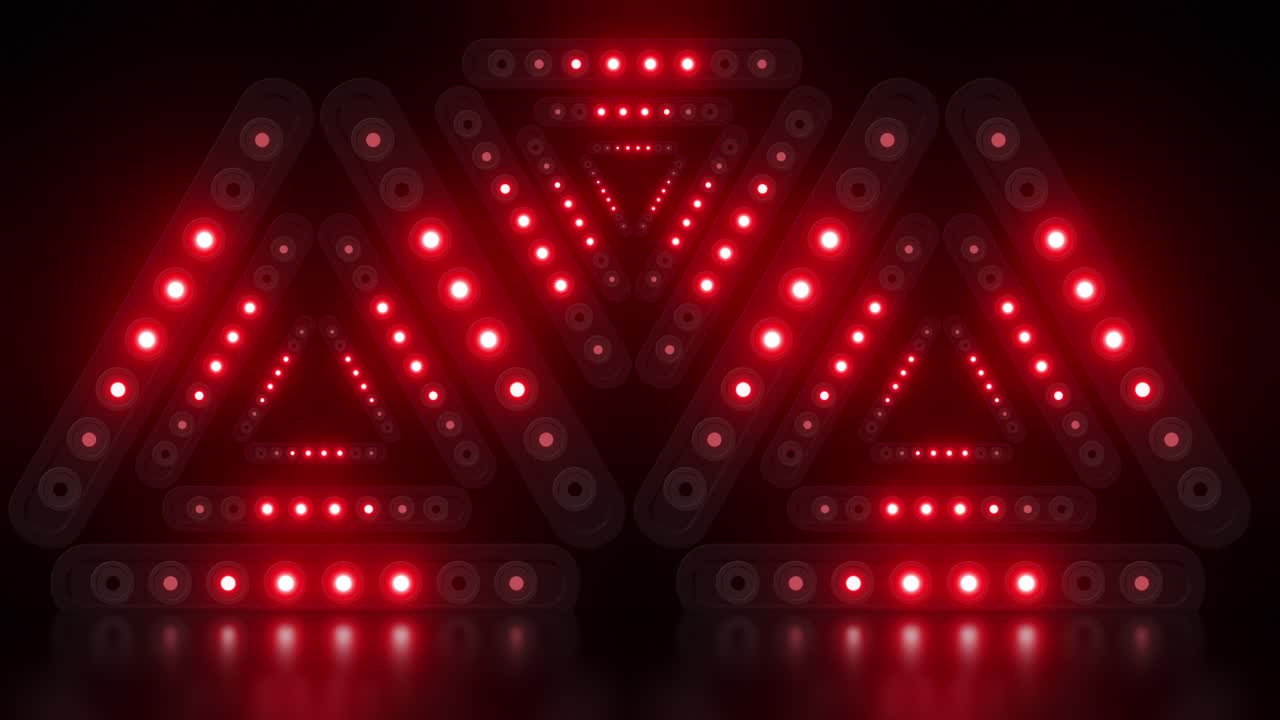 Abstract Red Triangle Stage Lights
