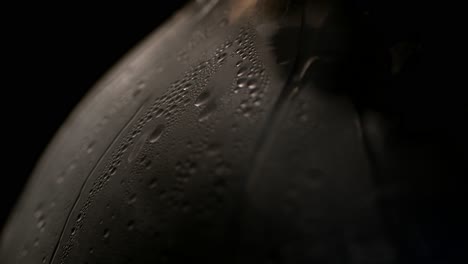 water droplets on a cold bottle