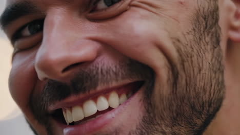 happy man smiling close-up