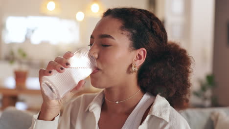 woman drinking water